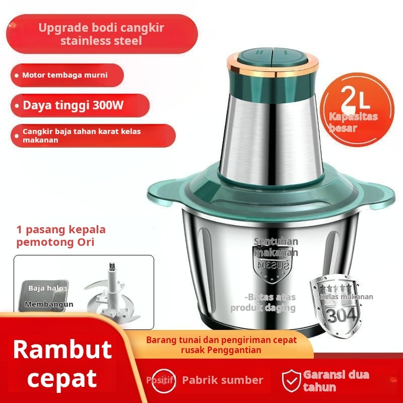 Poel Chopper Blender Daging 2L Stainless Steel