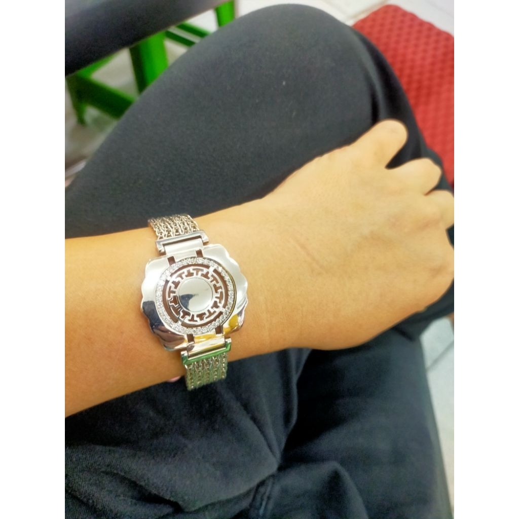 Gelang tangan perak 925 lapis emas putih 32,5 gram