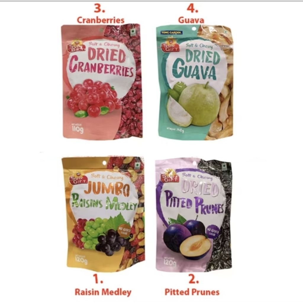 

Tong Garden Buah Jambu Kering Sun Gift Tong Garden - Dried Fruit Guava 140g Jumbo Raisins Medley Pitted Prunes Cranberries Cranberry