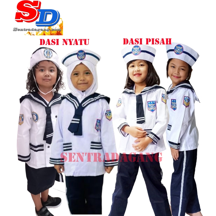 Baju Pelayar Anak / Baju Angkatan Laut Popeye Anak Baju Pelaut Anak – Seragam Popeye Cilik Kostum Pr