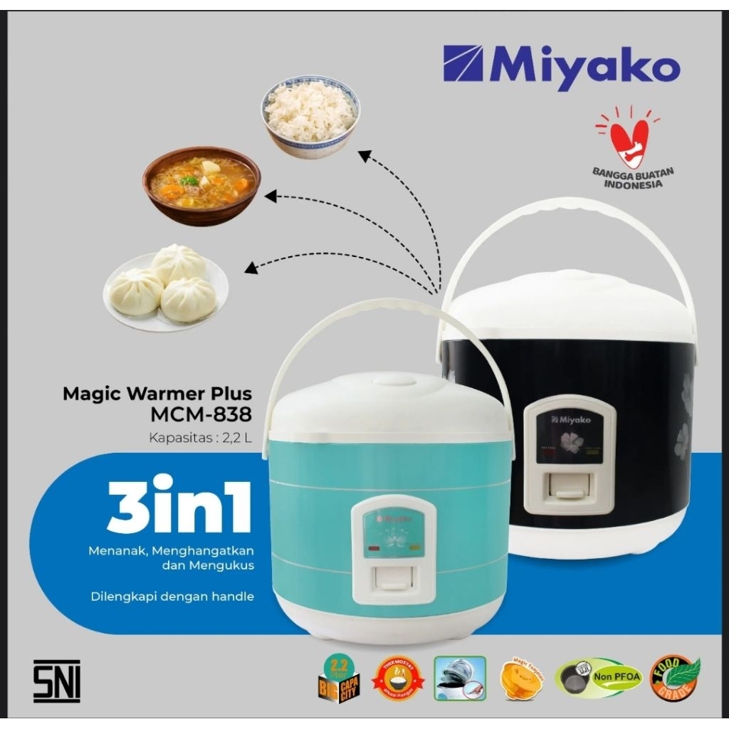 Magic com Miyako 2.2liter / Mcm-838 miyako / magic com Miyako Mcm-838
