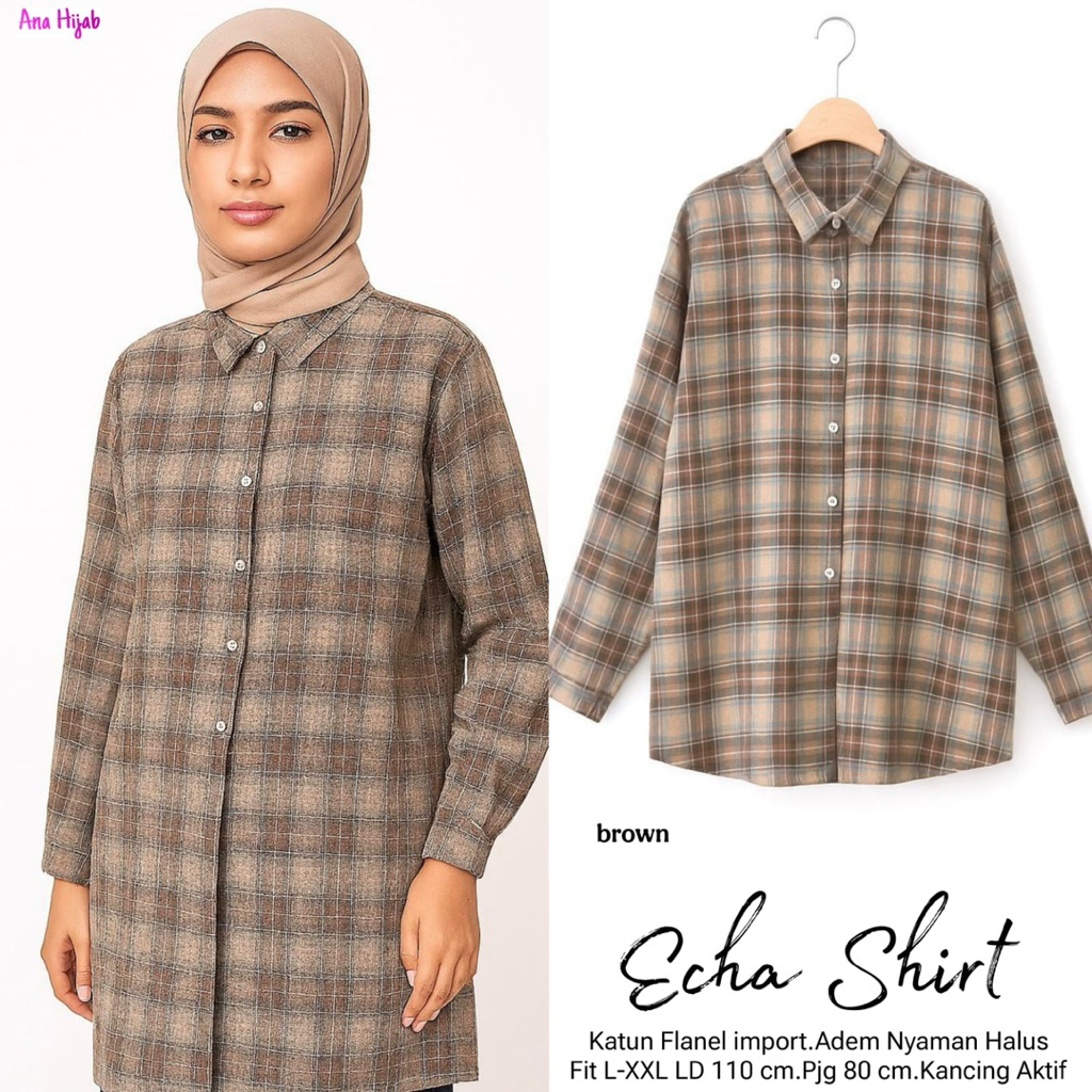 ECHA SHIRT BY ANA HIJAB FARISHA • FARSHA SHIRT - FARSHA SHIRT#2 - FARSHA SHIRT#7 - SEILY TUNIC#12 BY