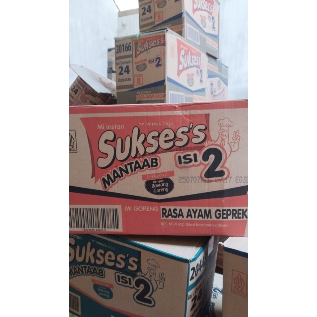 

mie sukses isi 2 ayam geprek 1dus (24pcs)