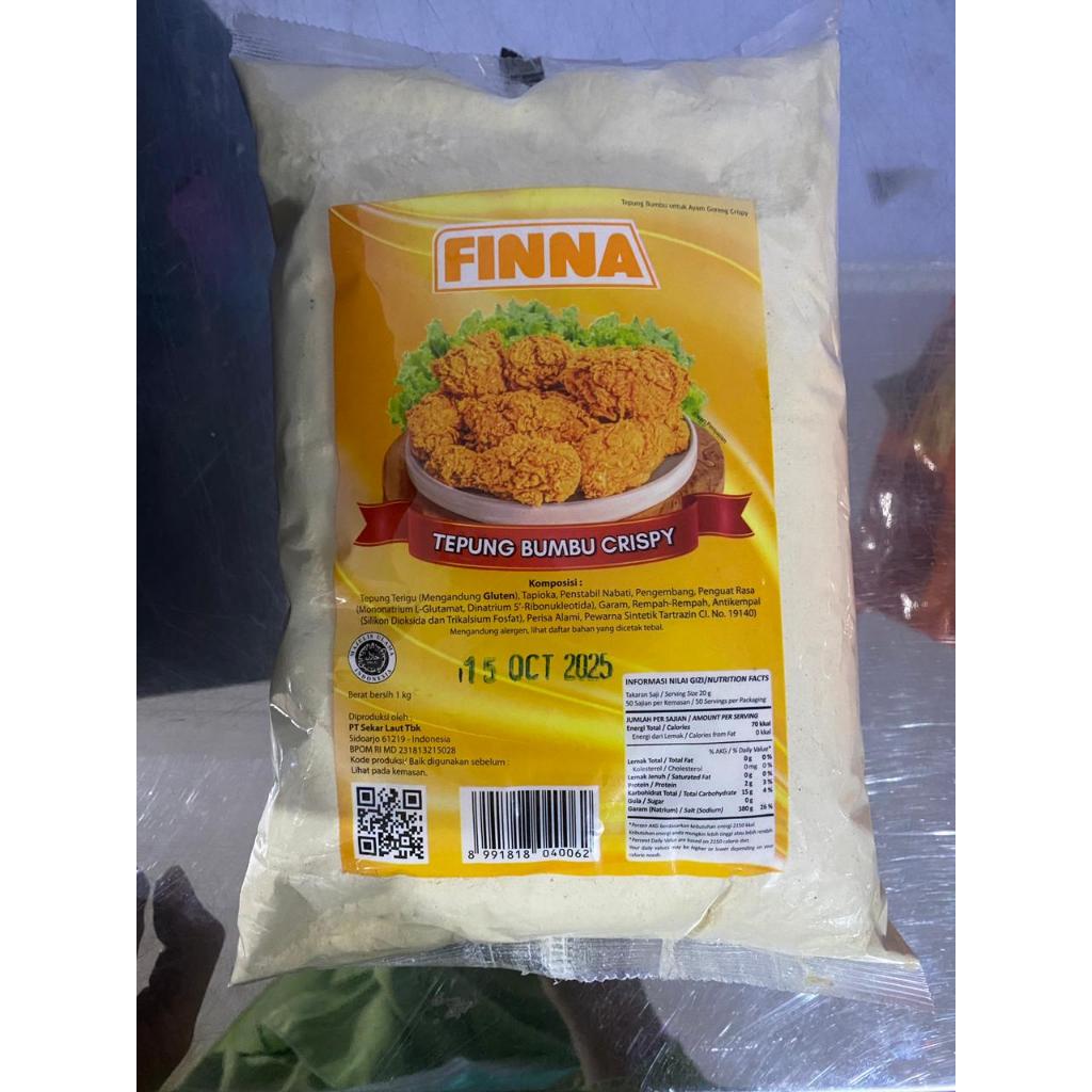 

Finna Tepung Bumbu Crispy 1kg / Finna Tepung Bumbu Crispy
