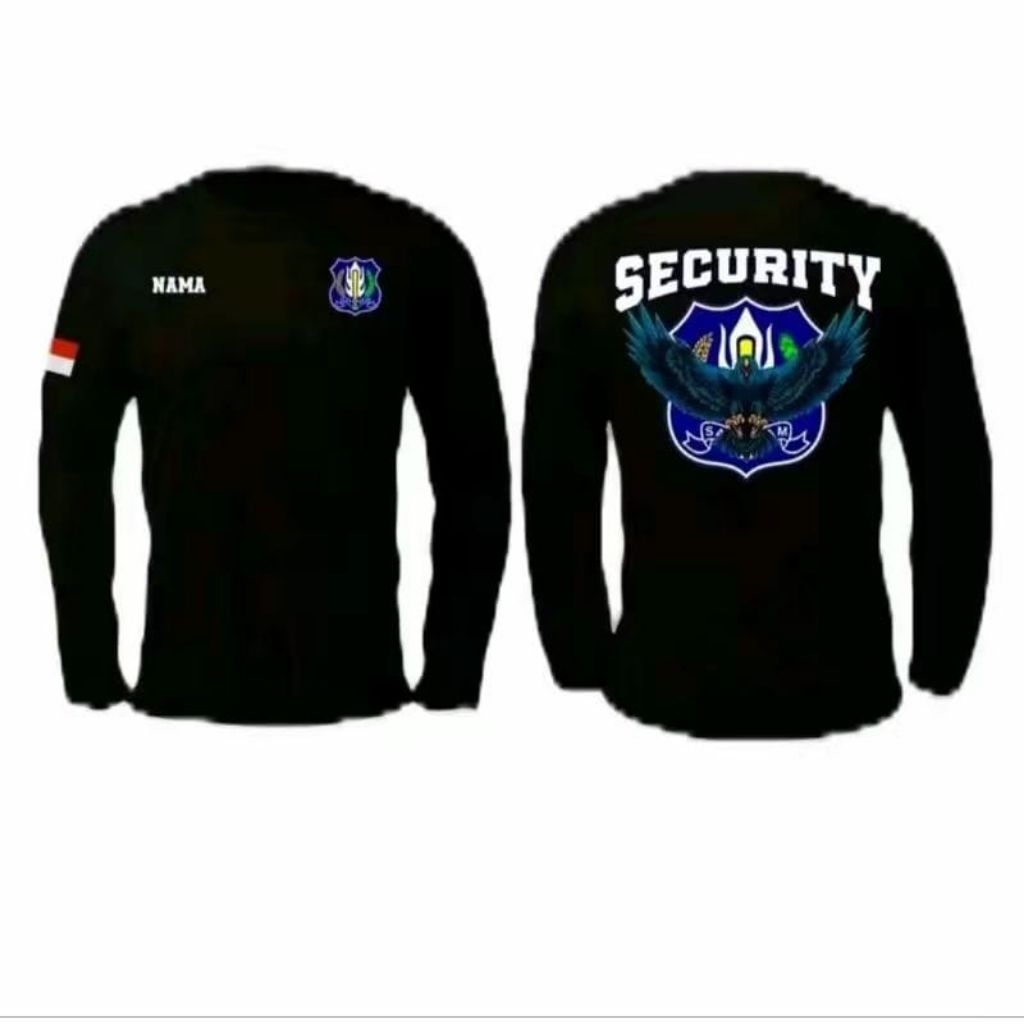 KAOS LENGAN PANJANG SECURITY FREE NAMA DI KAOS // KAOS SECURITY LENGAN PANJANG // KAOS SECURITY GAMB