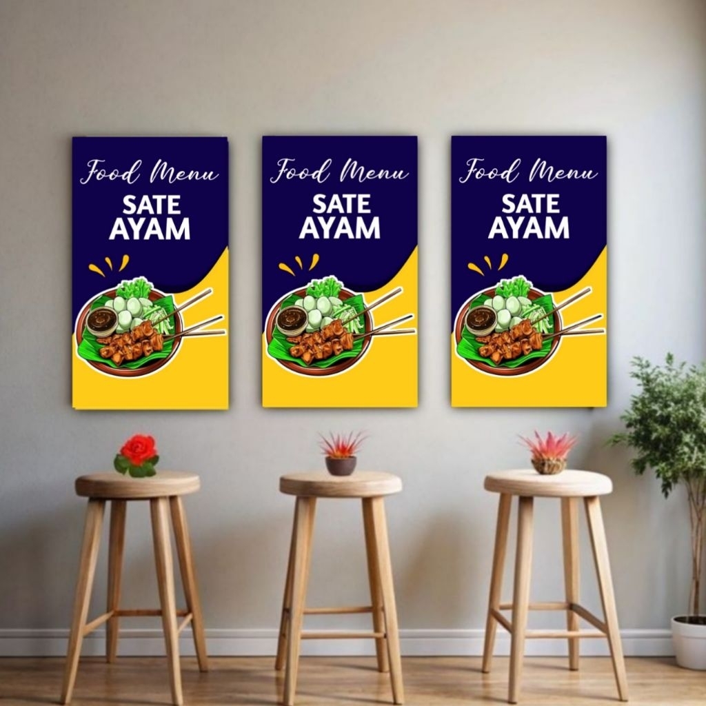 

Sate Ayam Pajangan Dinding dan Gerobak Aksesoris Jualan