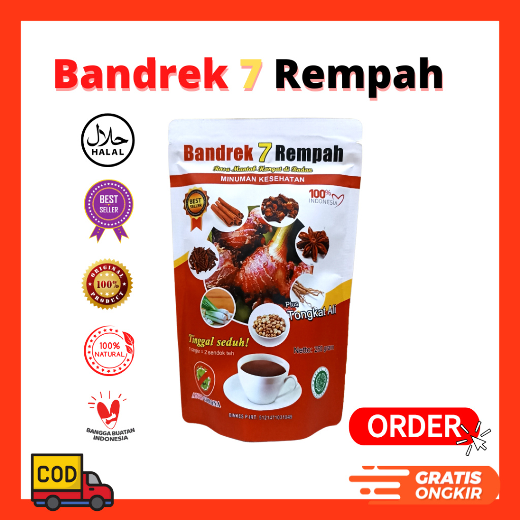

Bandrek 7 Rempah Plus Tongkat Ali jahe merah murah asli