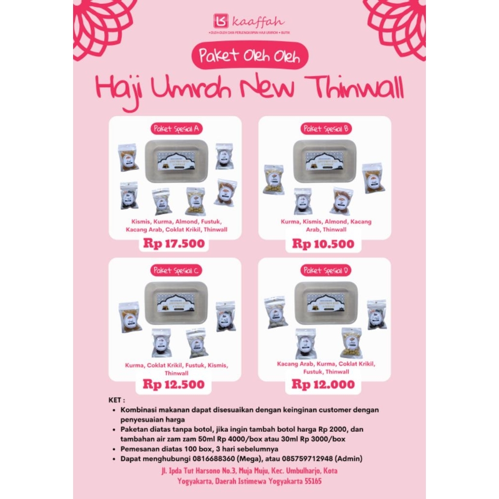 

Paket Oleh-Oleh Haji & Umroh New Thinwall