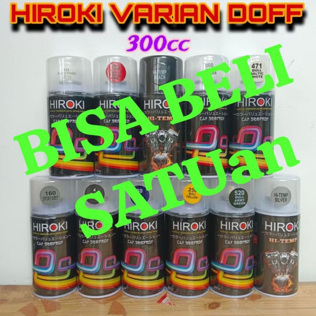 Promo Cat Spray Pilok Pilox Cat Semprot Hiroki Varian Doff 300Cc Kuning Doff Hijau Army Green Doff