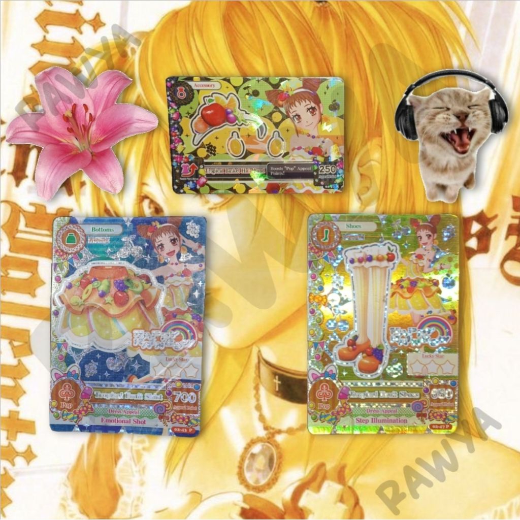 Aikatsu Card Premium Otome Tropical Basket Coords Happy Rainbow Satuan Set