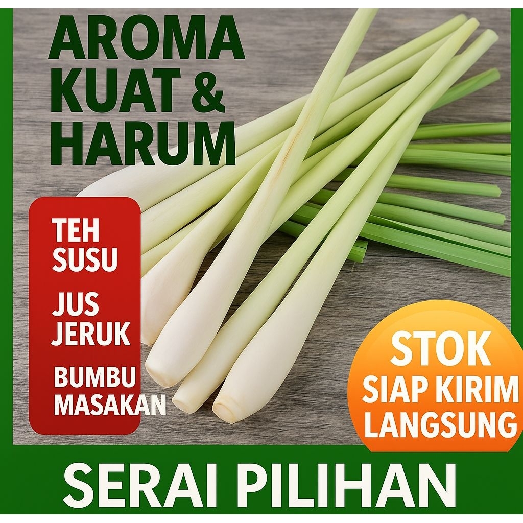 

Sereh / Serai / Rempah masakan segar terlaris pengharum masakan