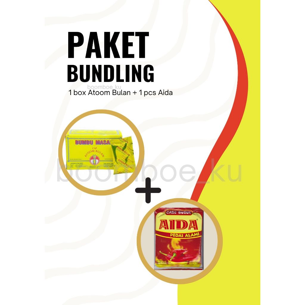 

HEMAT!! PAket Bumbu Masak Atoom Bulan + Aida