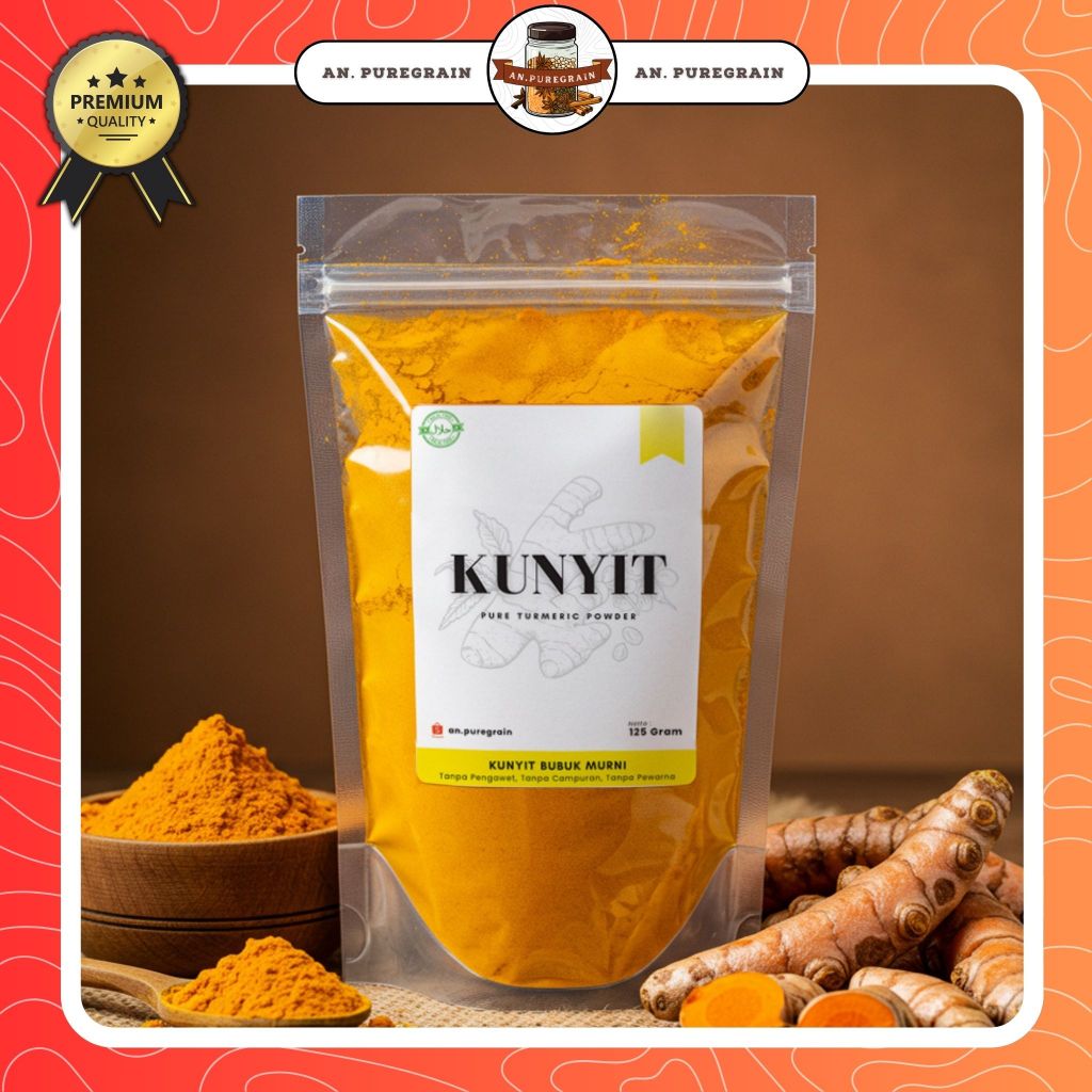 

Kunyit Bubuk 125 gram - Kunir Bubuk | Turmeric Powder Murni Tanpa Campuran | Rempah Bumbu Dapur Pure