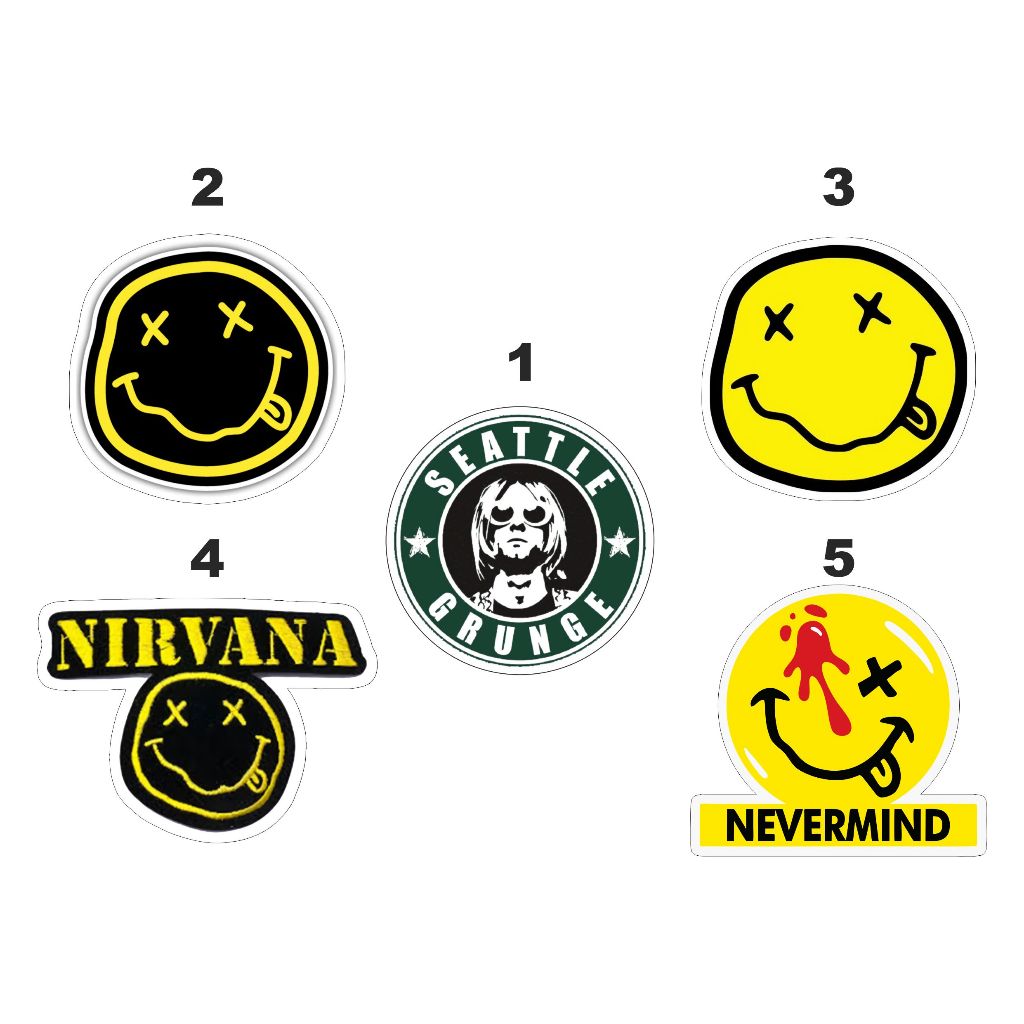 

Nirvana - Sticker Vynil Glossy - Stiker Aesthetic Band Vynil Anti Air