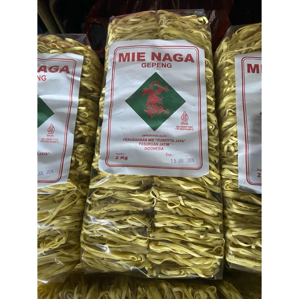 

Mie Kering Gepeng Cap Mie Naga 2Kg Los Mie Goreng/Kwetiau/Mie Kuah