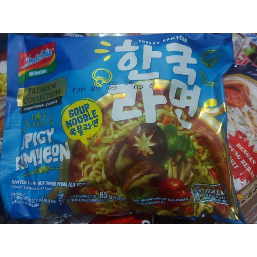 

Indomie K rose, Spicy Ramyeon, Fiery Chikin