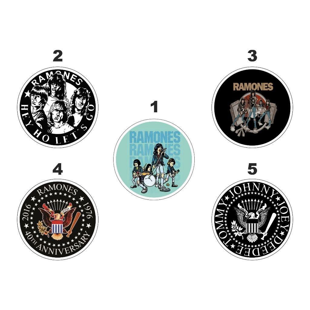 Sticker Band Ramones - Stiker Aesthetic Band Rock Helm Case Vynil Anti Air
