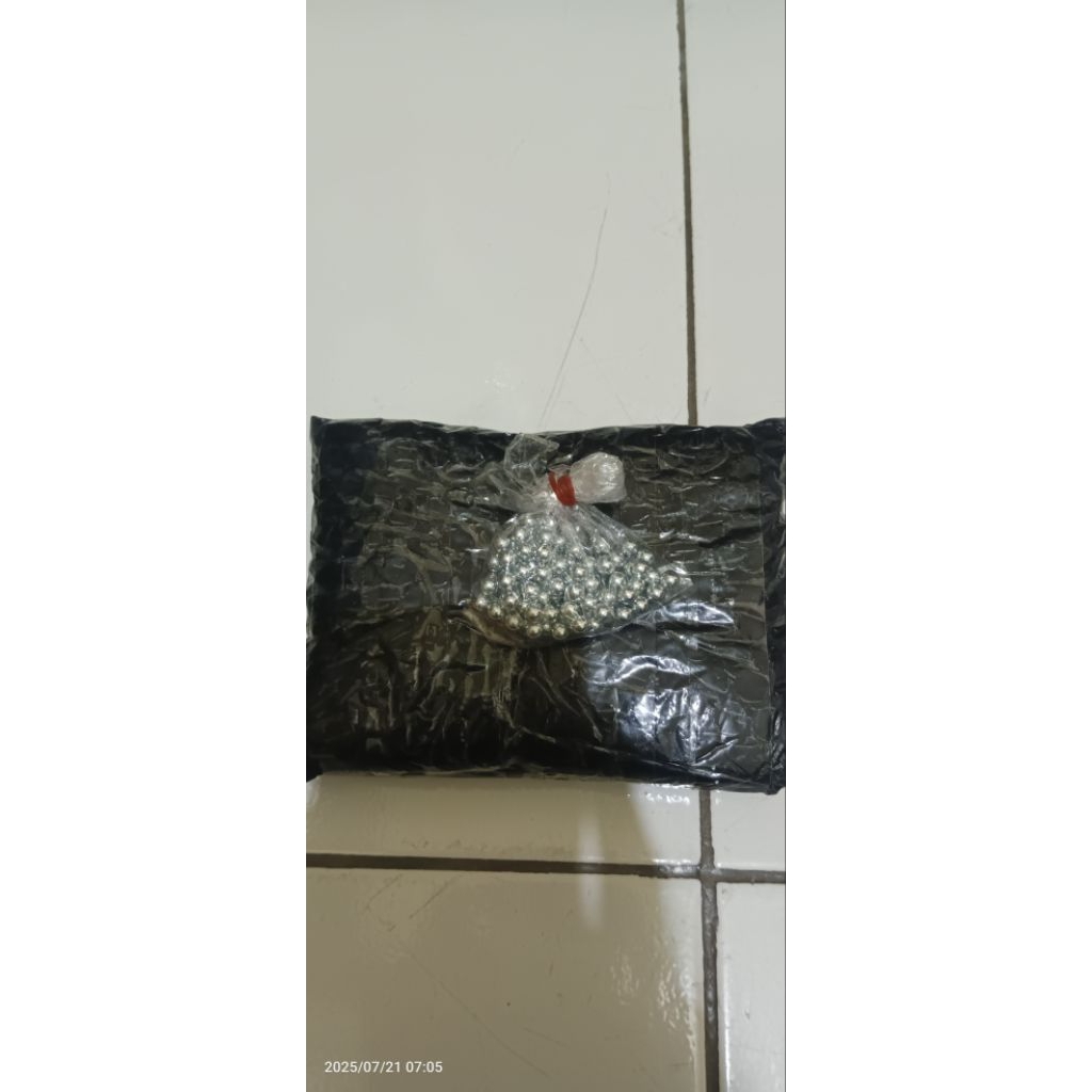 mainan bb 6mm metal besi silver