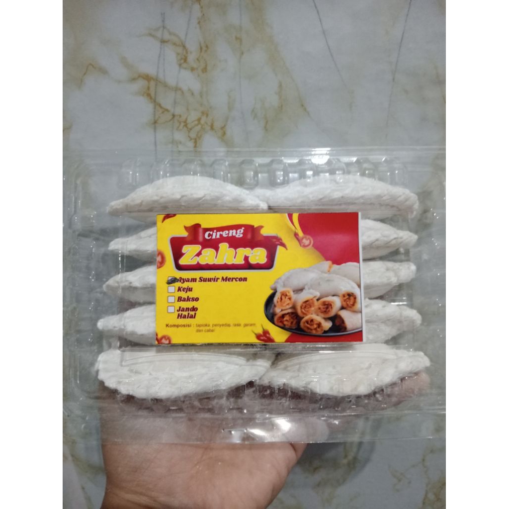 

cireng isi ayam suwir / bakso isi 10