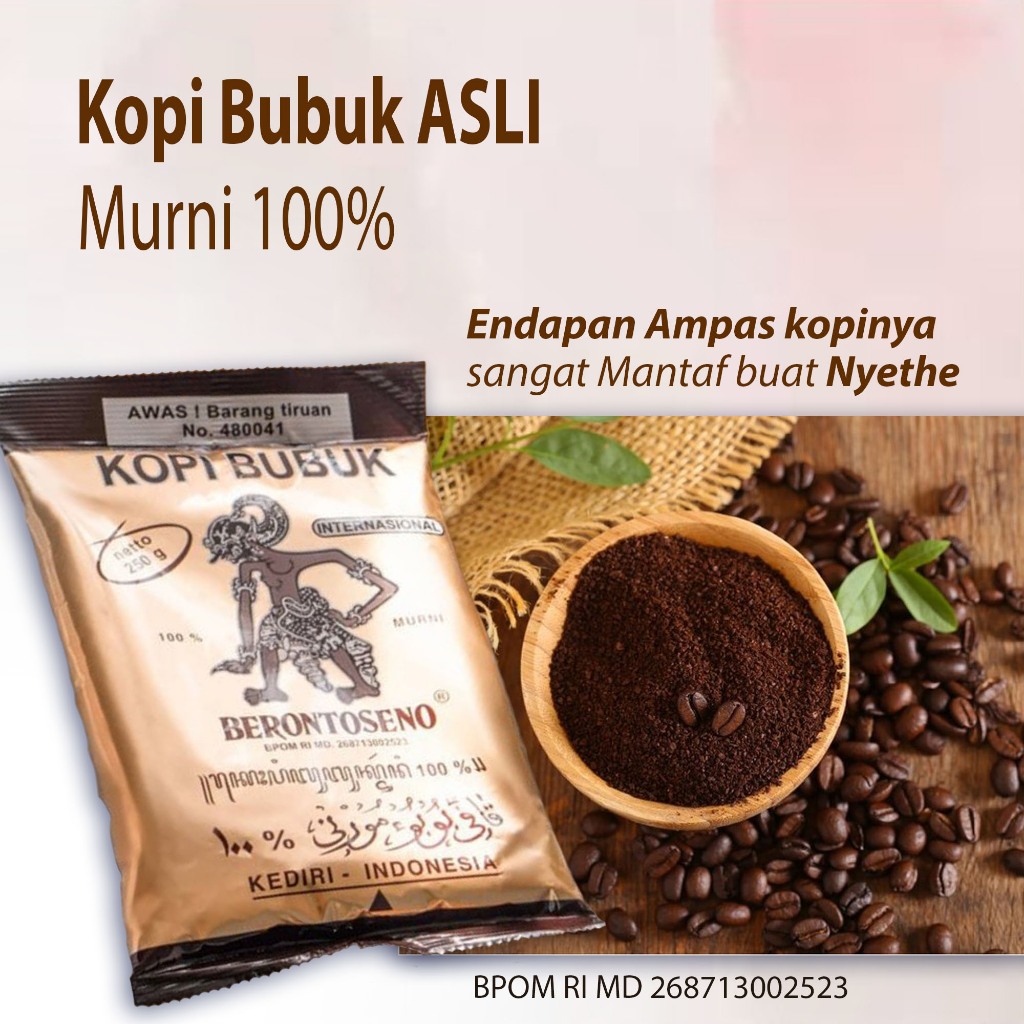 

Kopi bubuk ASLI MURNI 100% Best Seller kopi murni tanpa campuran bahan lainnya kopi berontoseno Jaminan Produk Bahan Kopi Murni Endapan ampasnya sangat Populer buat Cethe saat nyantai juga melepas lelah