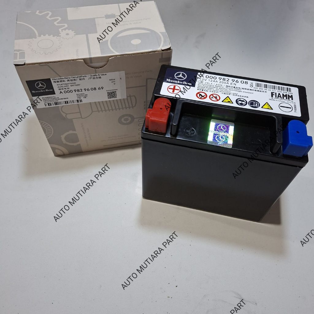 AUXILIARY BATTERY MERCEDES BENZ A0009829608 ACCU AKI STATER MERCY ORIGINAL