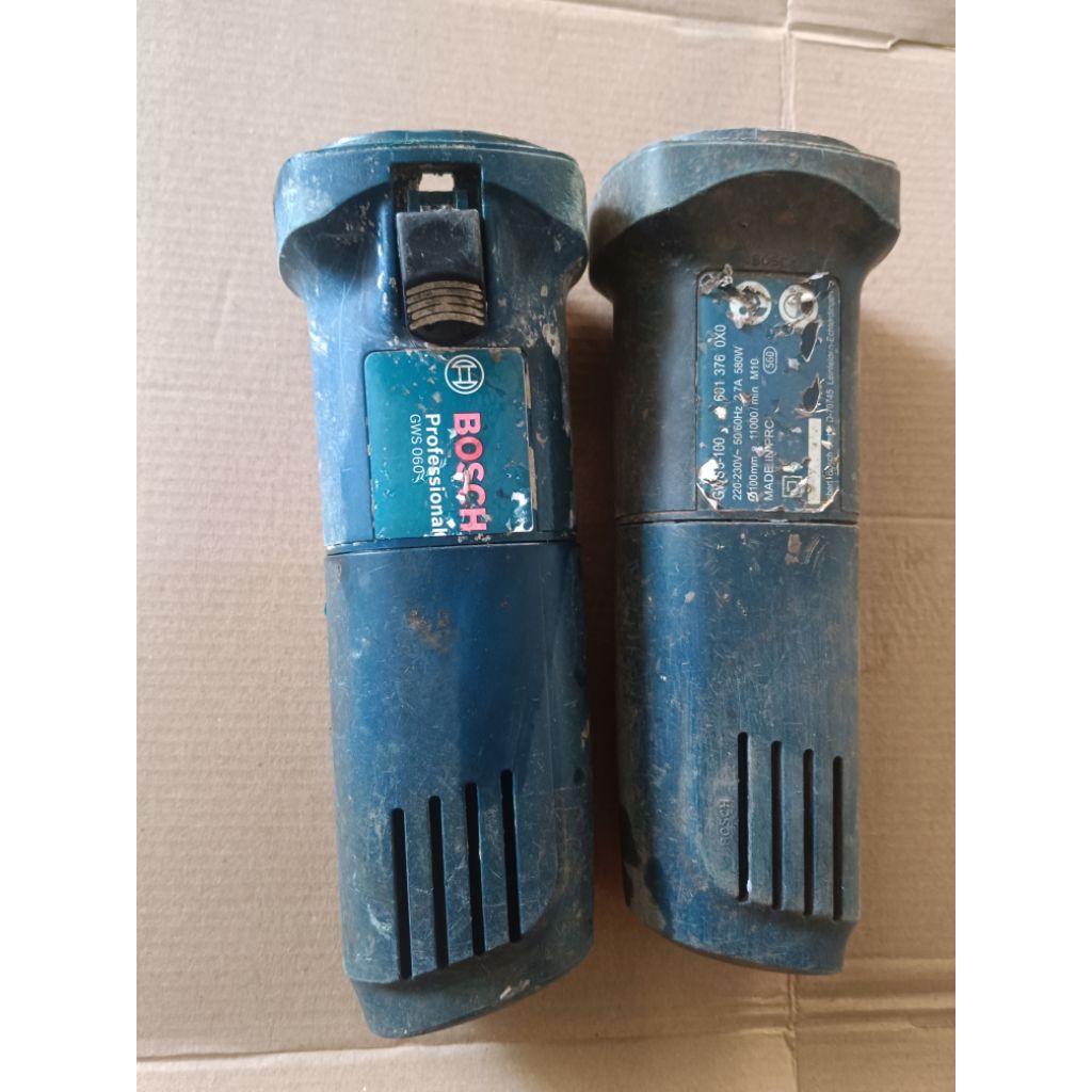 COVER BODY BOX MESIN GERINDA TANGAN BOSCH GWS 060, 5-100, 6-100 BEKAS PAKAI ORIGINAL