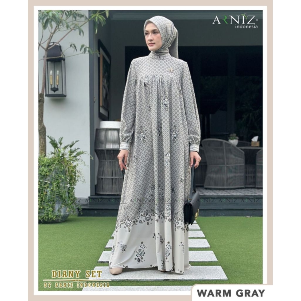 Diany Dress Set Jilbab By Arniz Collection Terbaru