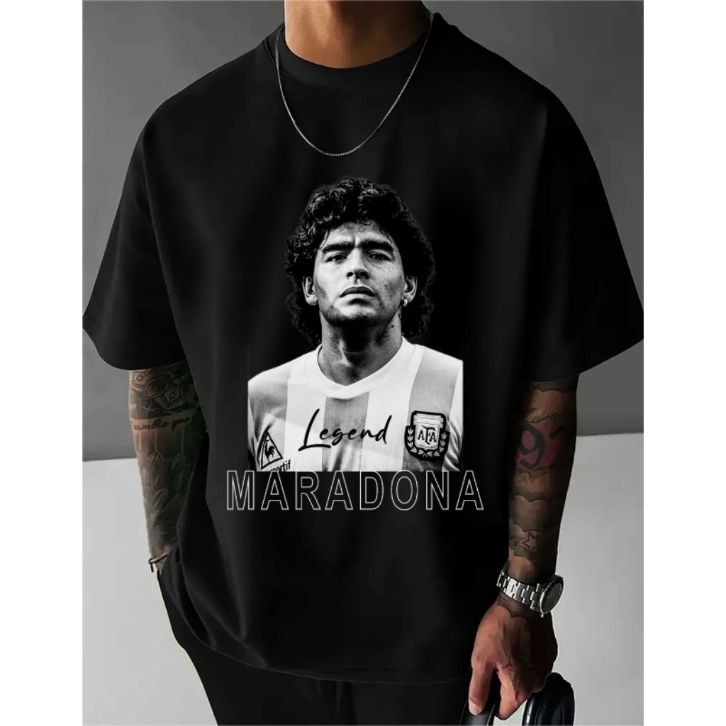 KAOS ATASAN DISTRO  PRIA DEWASA MOTIF /MARADONA  3D  TULISAN KATA2 PAKAIAN UNISEX TERBARU KAOS OBLON