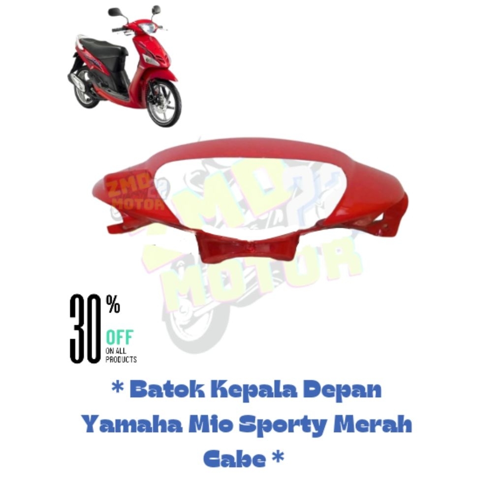 BATOK KEPALA DEPAN YAMAHA MIO SPORTY MIO LAMA MERAH CABE // BATOK DEPAN MIO SPORTY MERAH CABE
