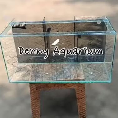 AQUARIUM KACA FILTER BELAKANG UKURAN 60x40x40cm