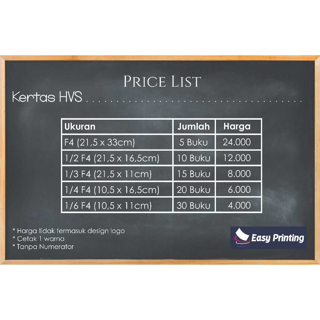 

Print Form Custom Ukuran A5 Kertas HVS 75gsm Free Design Layout