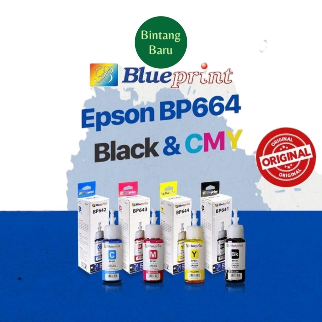 Tinta Epson 664 original BLUEPRINT 664 For printer Epson L120 L220 L350 BP664 Blueprint EPSON