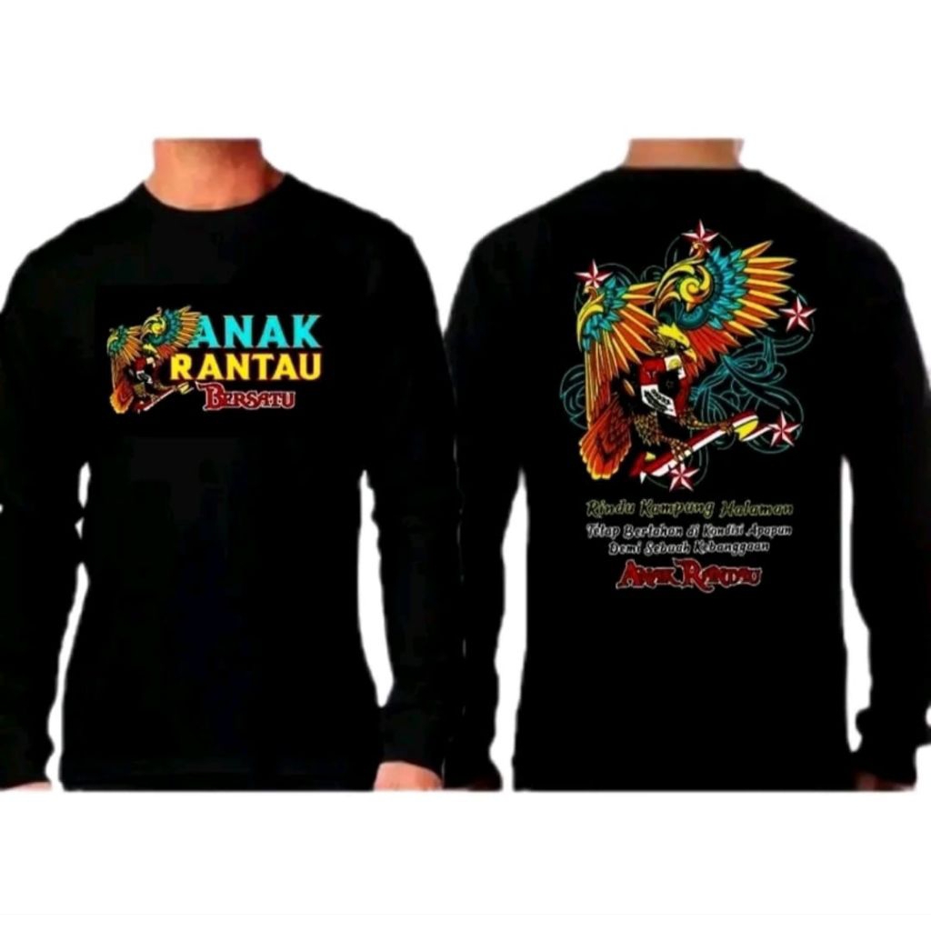 KAOS LENGAN PANJANG ANAK RANTAU BERSATU RINDU KAMPUNG HALAMAN | JAOS ADEM NYAMAN DIPAKAI