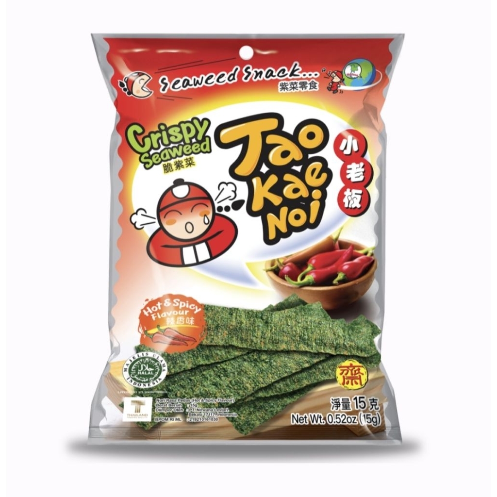 

Tao Kae Noi Rumput Laut Seaweed Hot & Spicy 15 gram