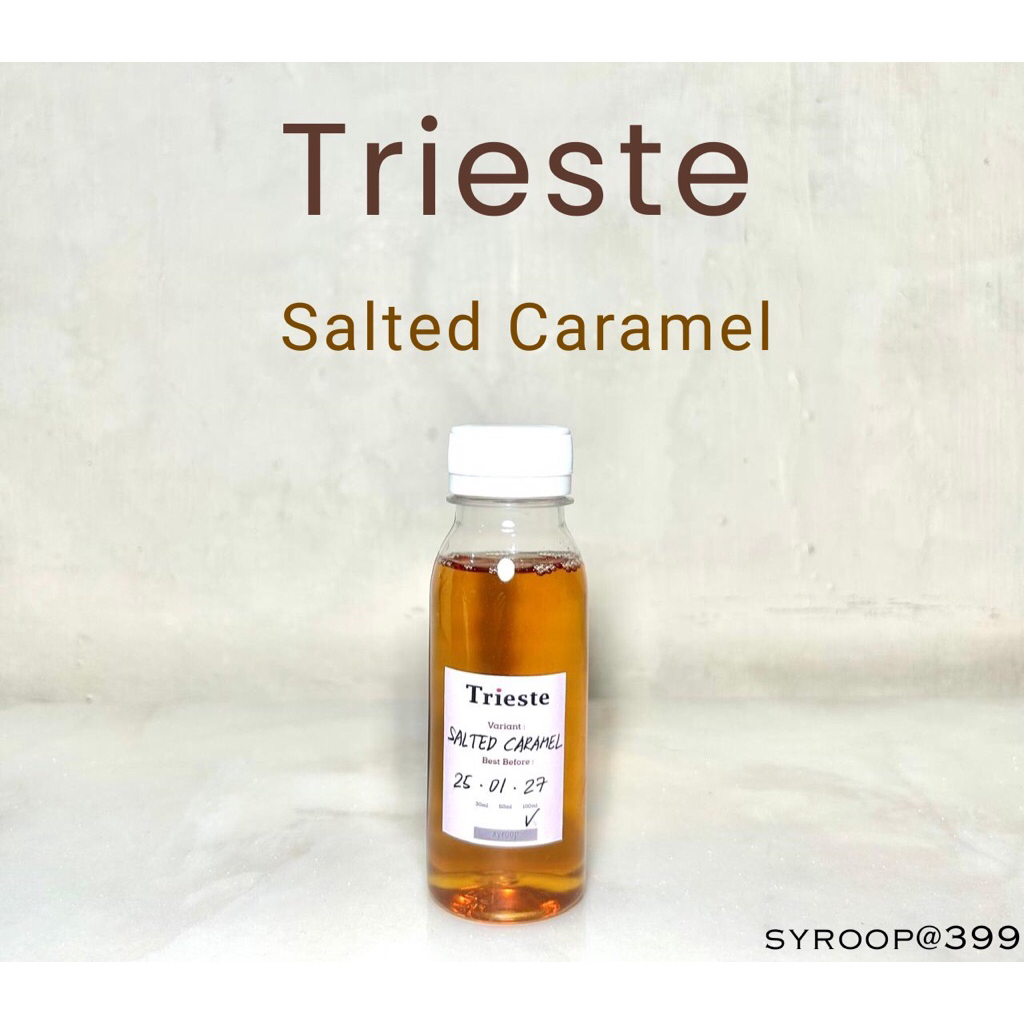 

Trieste Salted Caramel Coffee Syrup Repack 30ml 50ml 100ml