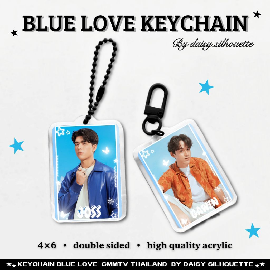 BLUE LOVE KEYCHAIN || GMMTV 2024 || THAI ACTOR ACRYLIC KEYCHAIN || GMMTV 2024 OFFICIAL || KEYCHAIN |