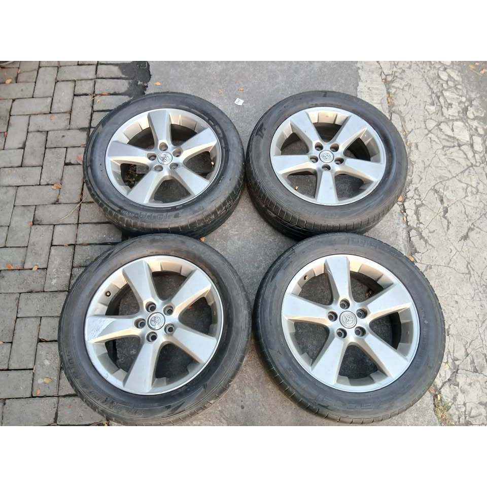 VELG RING 18 COPOTAN TOYOTA HARRIER R18 LEBAR 7 PCD 5X114 ET35 + BAN 235 55 R18 PELEK