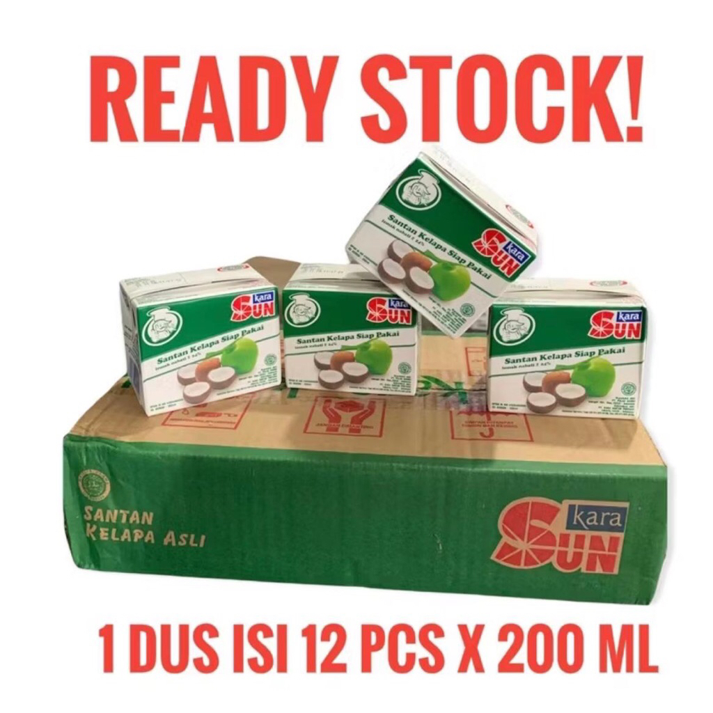 

sun kara 200Ml / pcs santan kemasan