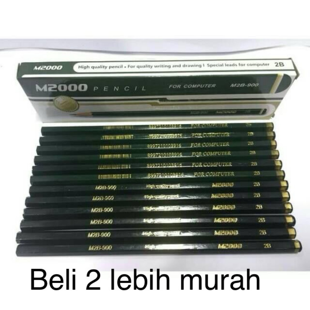 

12psc pensil m200 hijau 2 b HARGA 1 LUSIN