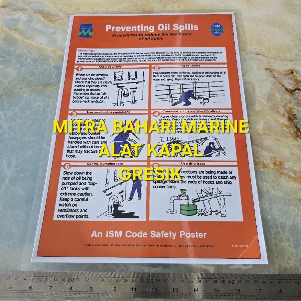 

Poster IMO Symbol IMPA 331508 Pereventing Oil Spills Ukuran 480x330mm / A3+