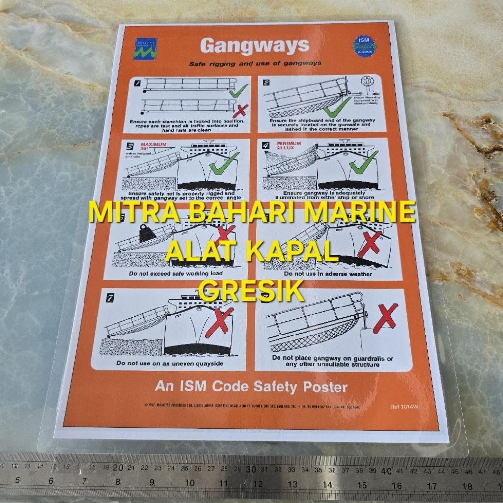 

Poster IMO Symbol IMPA 331514 Gangways Ukuran 480x330mm / A3+