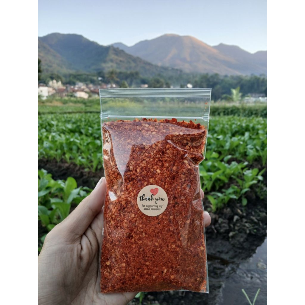 

cabe bubuk pedas kasar/sedang 100gr