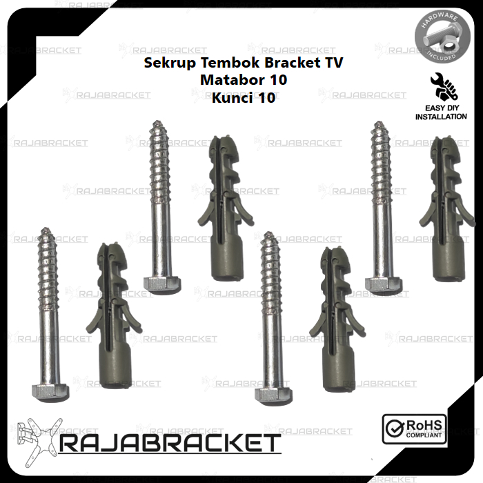Sekrup Tembok Dinding Beton dan Atap Beton Untuk Rak Gantung Dan Bracket TV