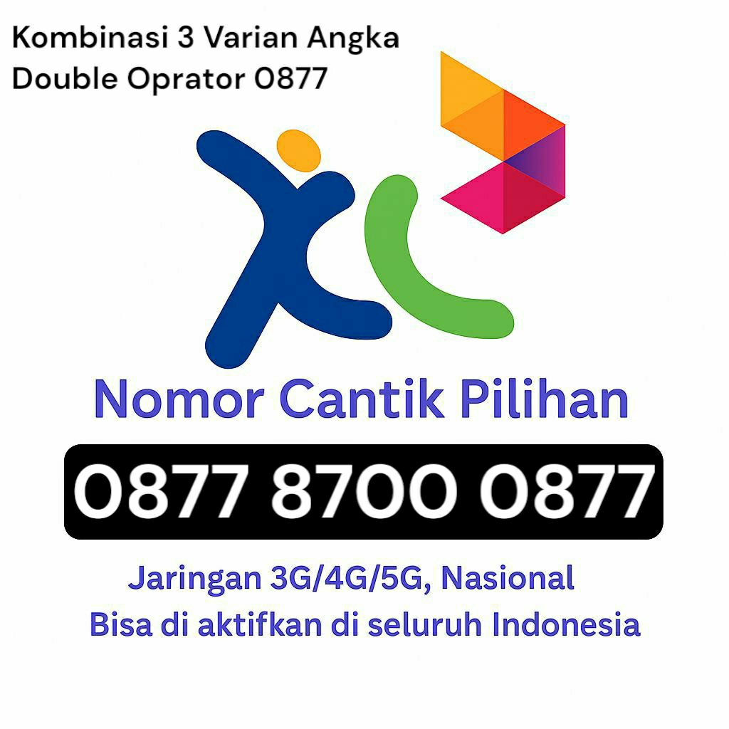 Nomor Super Cantik Kartu XL 3 Varian Angka