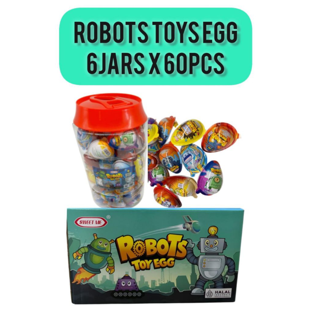 

SWEET ME PERMEN COKLAT SURPRISE TELOR ROBOT/ROBOT TOYS EGG ISI 60