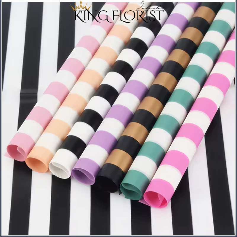 

Flower Wrapping Cellophane Stripped Kertas Bunga Buket Cellophane Garis 6046