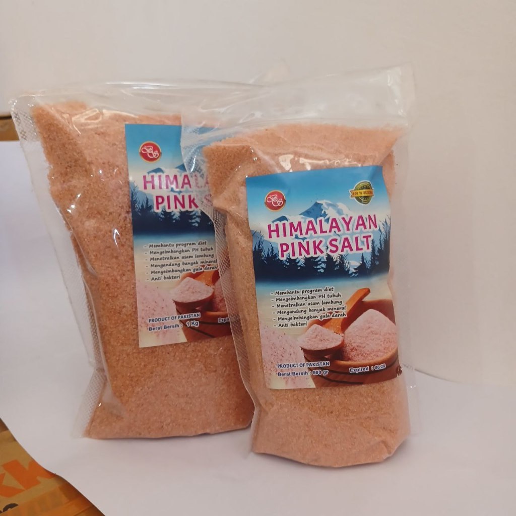 

GARAM HIMALAYA PINK SALT 100% Original Alami Ampuh Untuk Menyeimbangkan Gula Darah Isi 500 gram