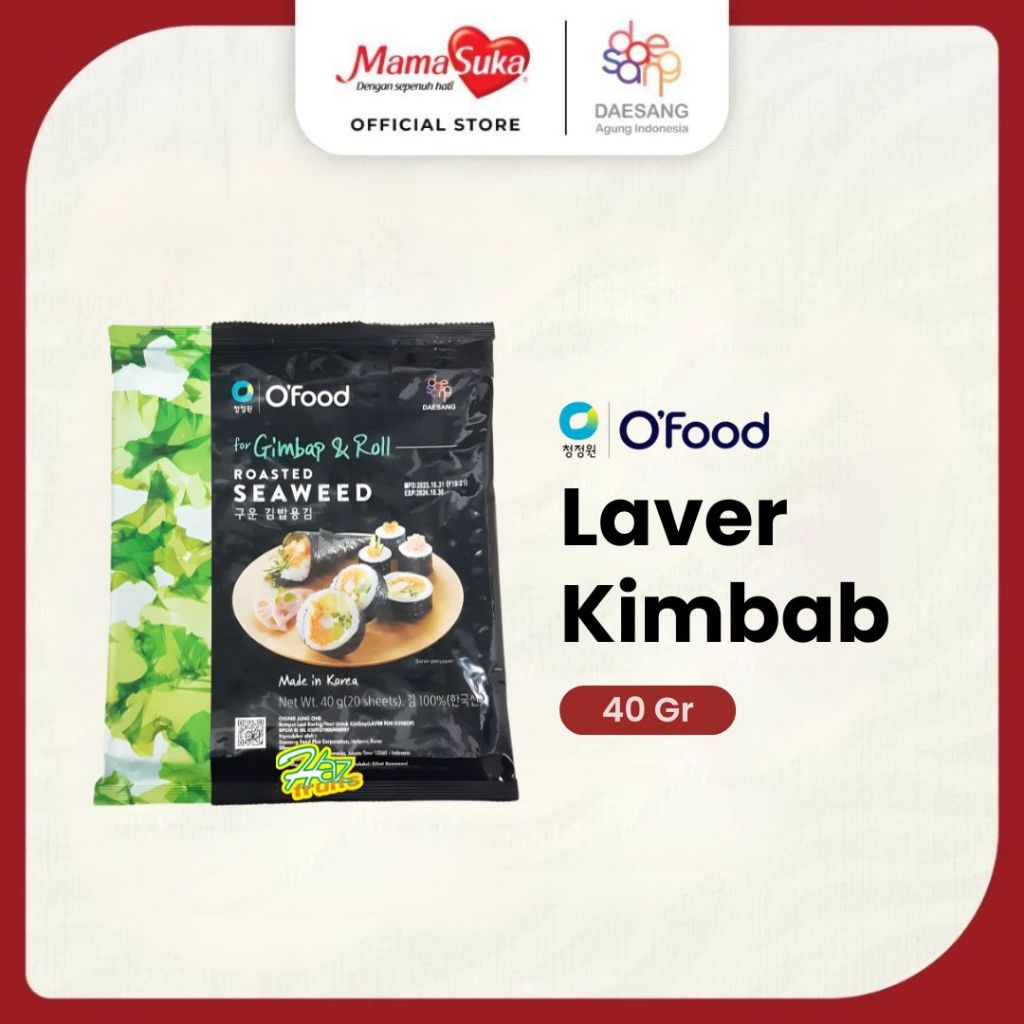 

Laver Kimbab Gimbap Sushi Nori Korea 20lbr