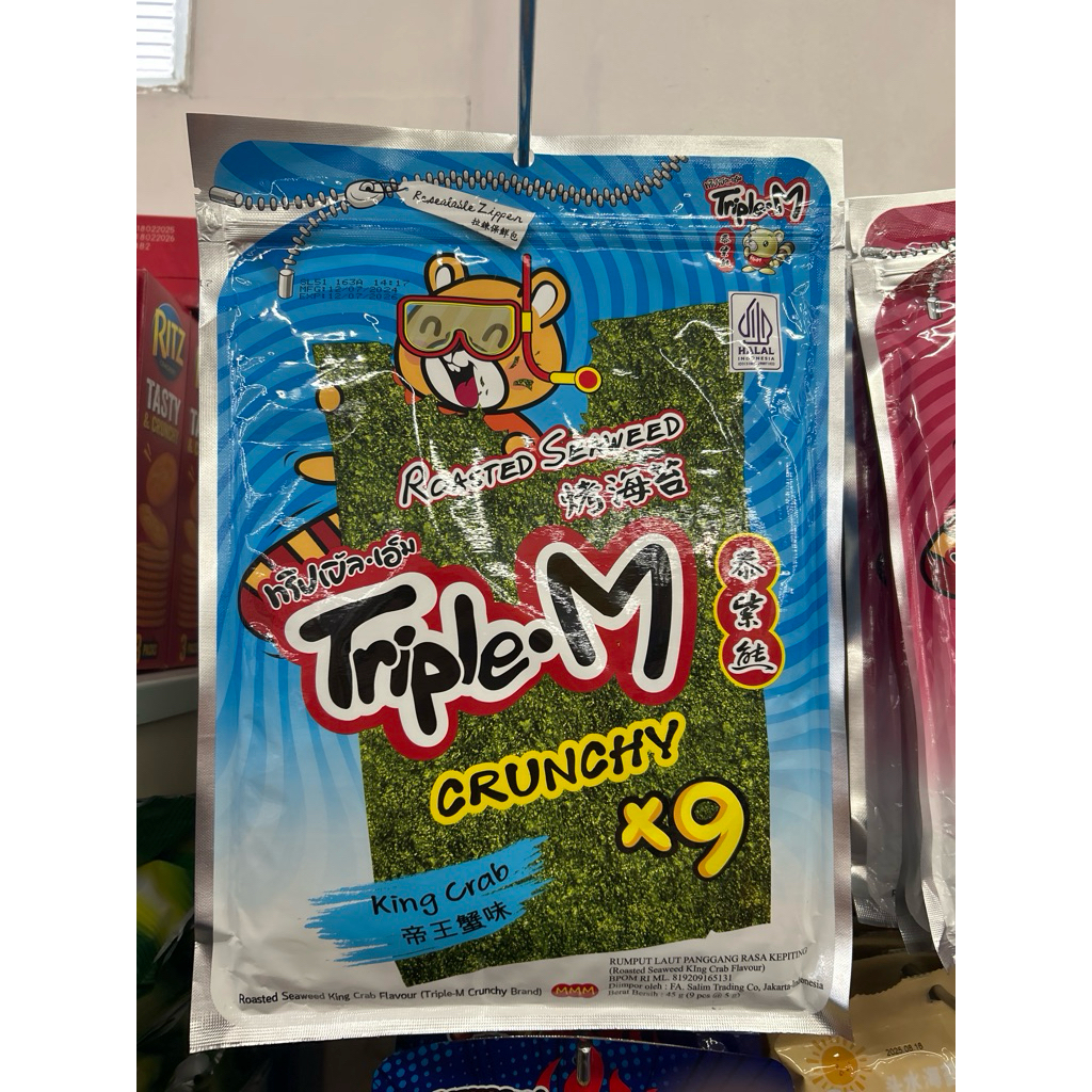 

Triple-M roasted seaweed 45gr king crab
