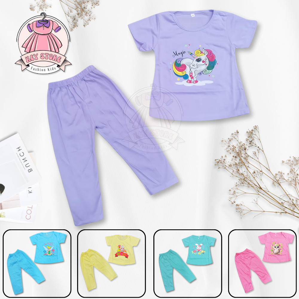 HARGA LUSINAN | HARGA KODIAN | BAJU STELAN ANAK | BAJU PENDEK CELANA PANJANG ANAK | MOTIF LUCU